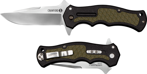 Cold Steel Crawford 1 Folding Knife 3.5in Blade Green Zy-Ex 8.375in Overall - View 2