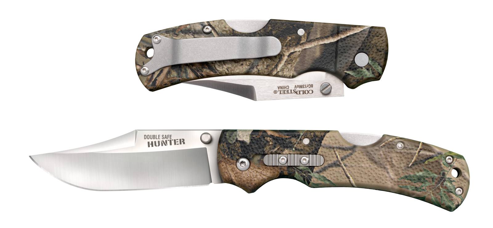 Cold Steel CS23JE Double Safe Hunter 3.5" Clip Point 8Cr13MoV Camo Handle - View 2