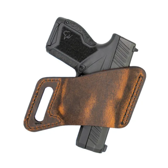 Versacarry Arma 12102 OWB Holster Brown Leather Belt Slide 1.5 In-img-1