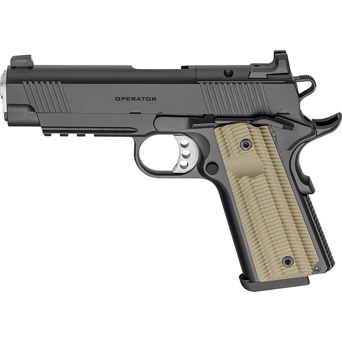 Springfield PO9227AOS 1911 Operator 9mm 4.25" Black, G10 Grips, Optics Ready - View 2