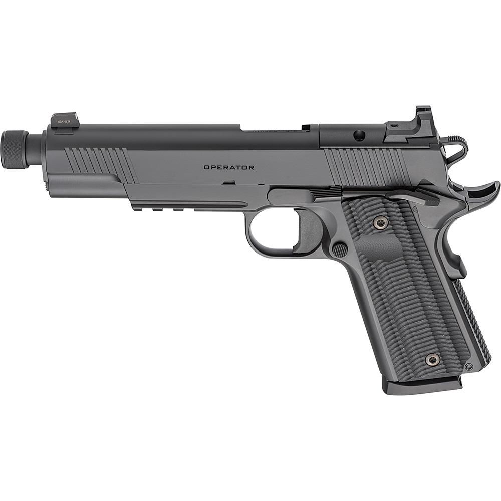Springfield Armory 1911 Operator AOS Handgun .45 Auto 8rd Magazine(2) 5.75 Threaded Barrel Black Cerakote - View 2