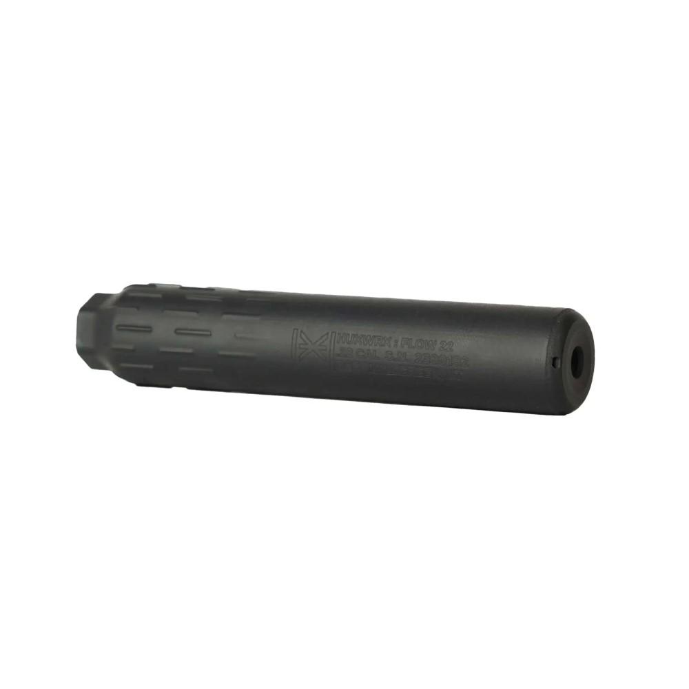 Huxwrx 3076 Flow 22 Ti Suppressor Black Grade 5 Titanium 1/2x28 3.9oz - View 2