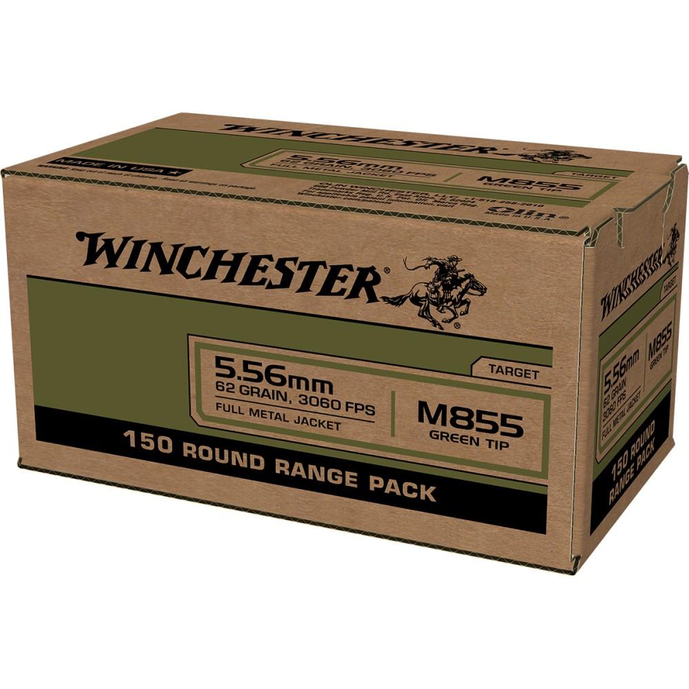 Winchester Ammo WM855150 5.56x45mm NATO 62 gr 3060 fps Full Metal Jacket (FMJ) 150 Bx/4 Cs - View 2