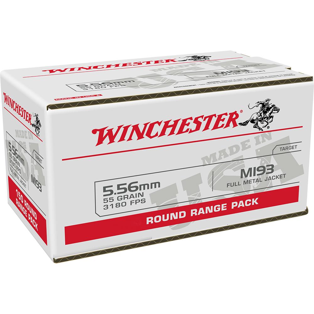 Winchester WM193100 5.56mm 55gr FMJ Ammo, 3240 fps, 100 Rounds - View 2