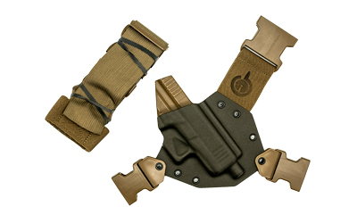 GunfightersINC KN-G43X-040221 Kenai Chest Holster, Glock 43X, Gray/Coyote - View 2
