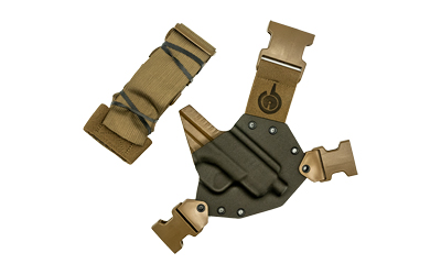 GunfightersINC KN-HELLCAT-040221 Chest Holster, Kydex, Coyote Brown, RH - View 2