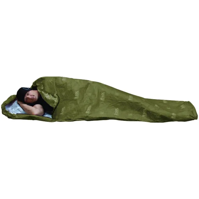 SOL 01401229 Escape Bivvy OD Green Waterproof 84"x31" 8.5oz 1-Person - View 2