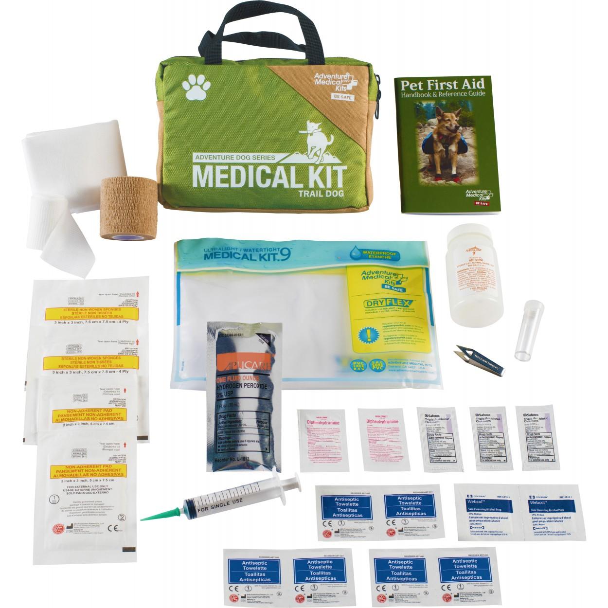Adventure Medical Kits 01350115 Trail Dog First Aid Kit, Green, 7.5"x5.3"x1.5" - View 2