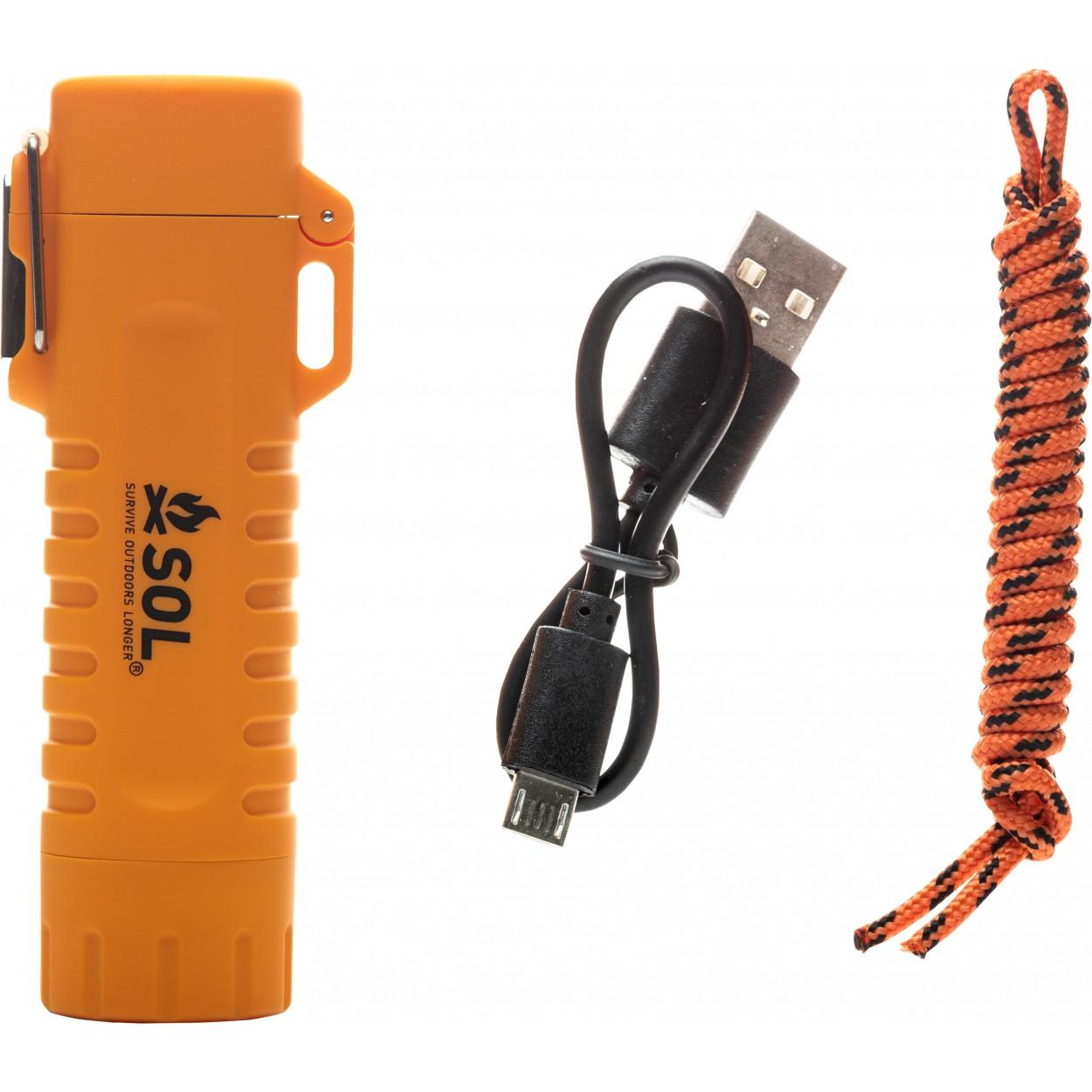 Survive Outdoors Longer Fire Lite Lighter Dual Arc USB Rechargeable Orange - View 2