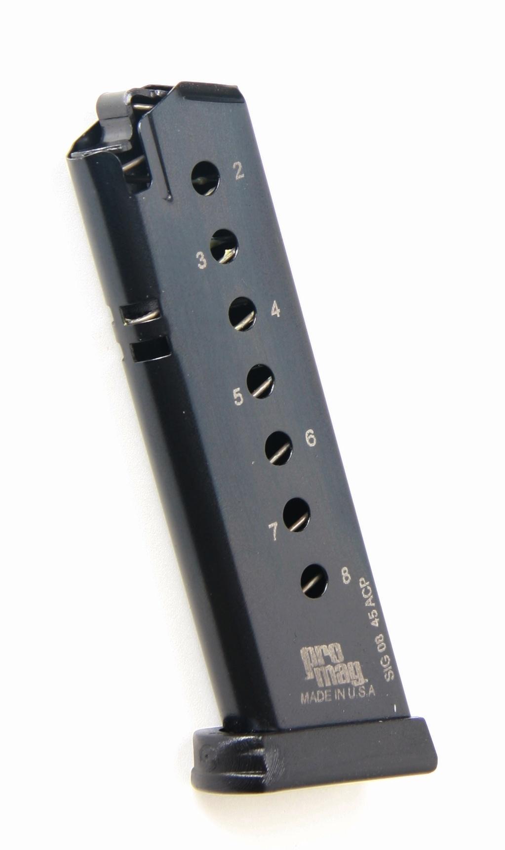 ProMag Sig Sauer P220 8-Round Magazine, .45 ACP, Blued-Steel, DuPont Zytel Polymer, USA Made - View 2