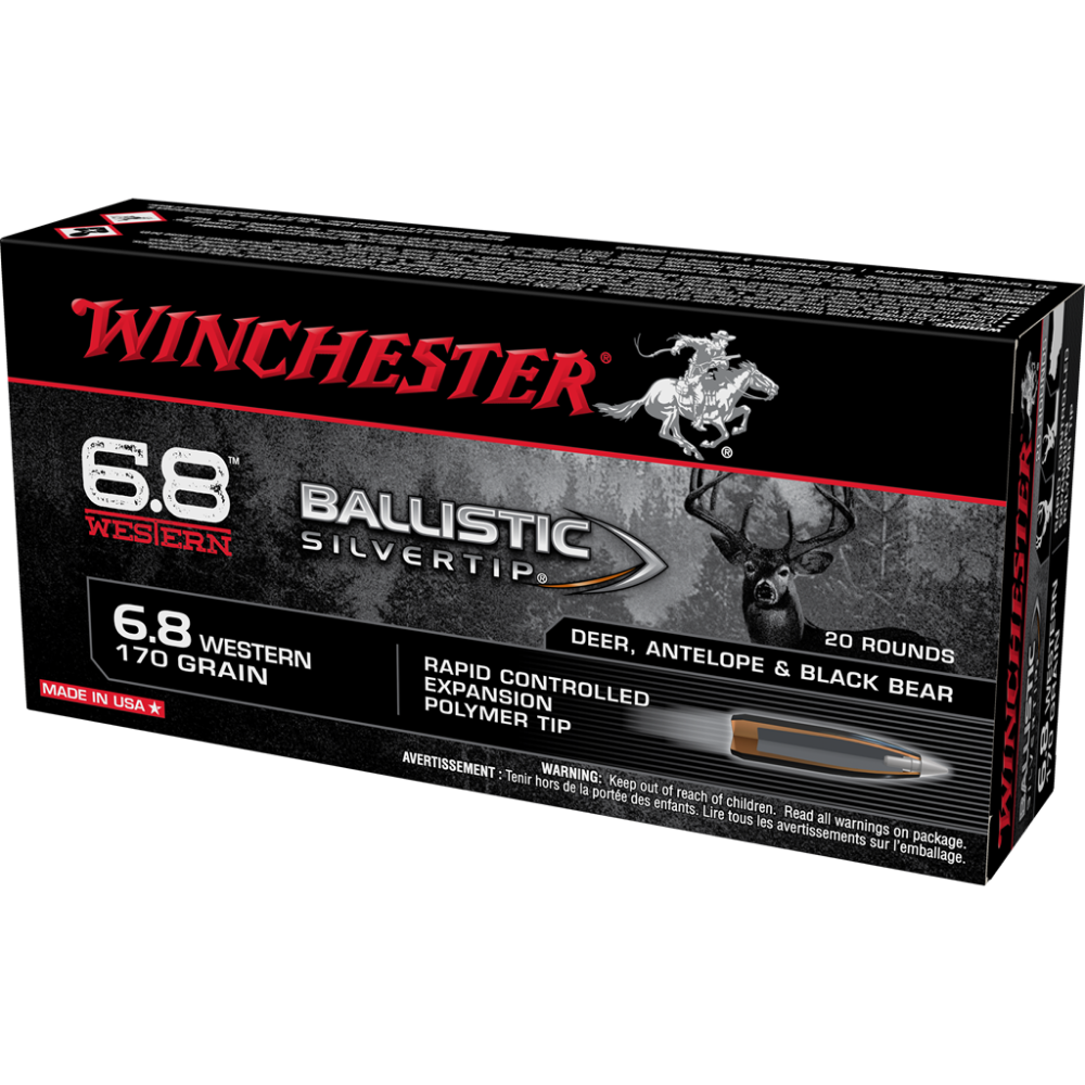 Winchester Ammo SBST68W Ballistic Silvertip 6.8 Western 170 gr Polymer Tip 20 Per Box/ 10 Cs - View 2