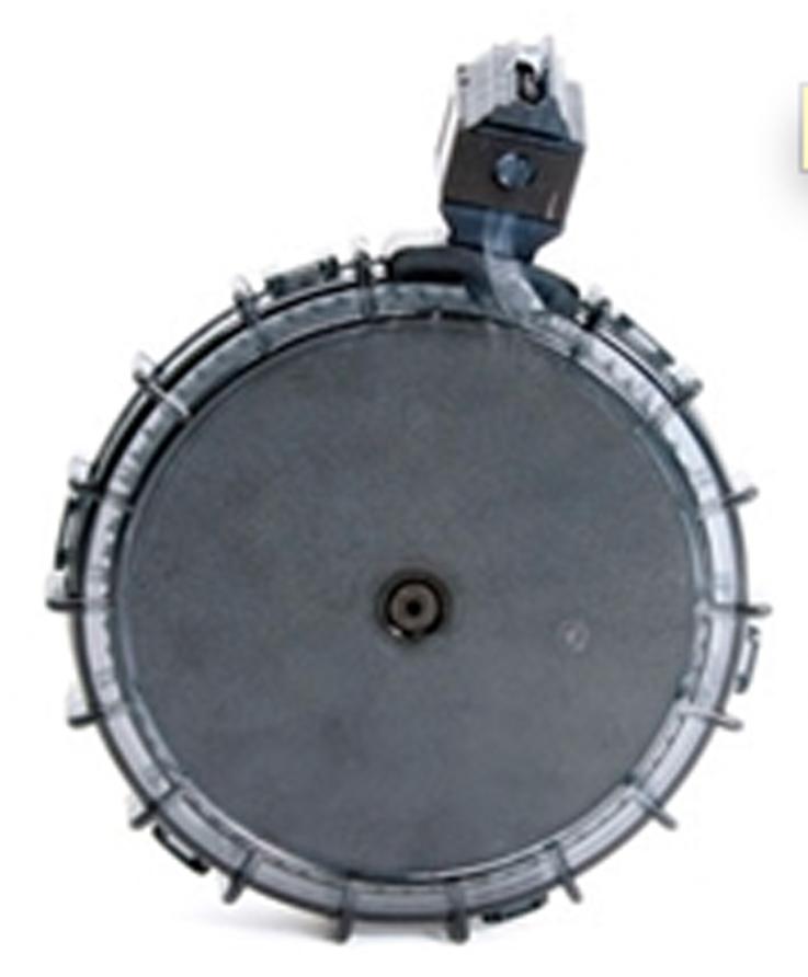 ProMag RUG-A30 Ruger 10/22 Charger Drum Magazine, 70rd .22LR, Smoke Polycarbonate, USA Made - View 2