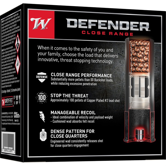 Winchester Defender S122PD25 12 Gauge 2.75 in 1 1/8 oz #2 Shot 25/box - View 5