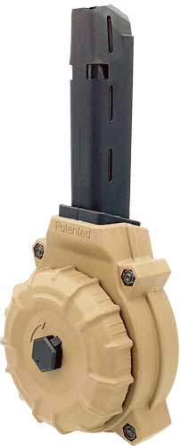 ProMag DRMA11-FDE 50rd Drum Magazine Glock 17 19 9mm FDE Polymer - View 2