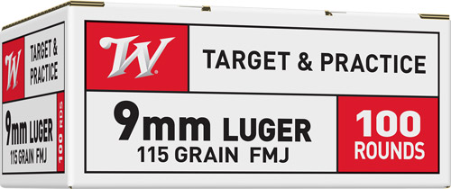 Winchester 9mm Range Pack Ammo FMJ 115 Grain 1190 fps 100 Rounds - View 2