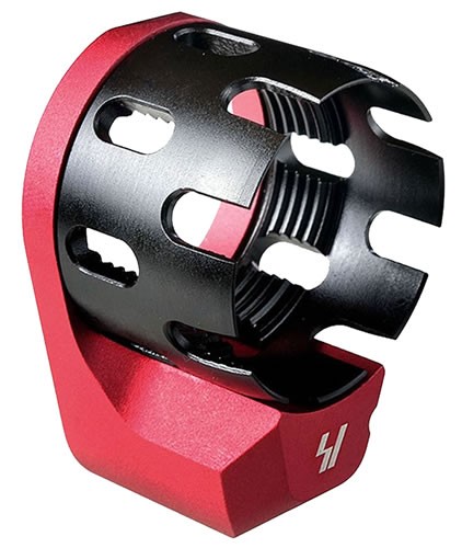 Strike Industries SI-AR-ECN&EEP-RED AR-15 Castle Nut & Endplate Red Steel - View 2