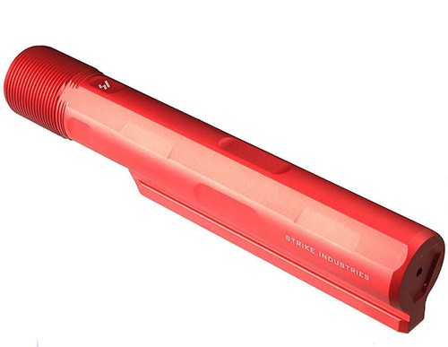 Strike Industries SI-ARE-T7-RED AR-15 Buffer Tube 7 Position Aluminum Red - View 2