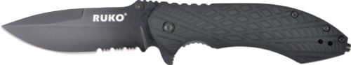RUKO FOLDER SERRATED 3.25" BLACK HANDLE - View 2