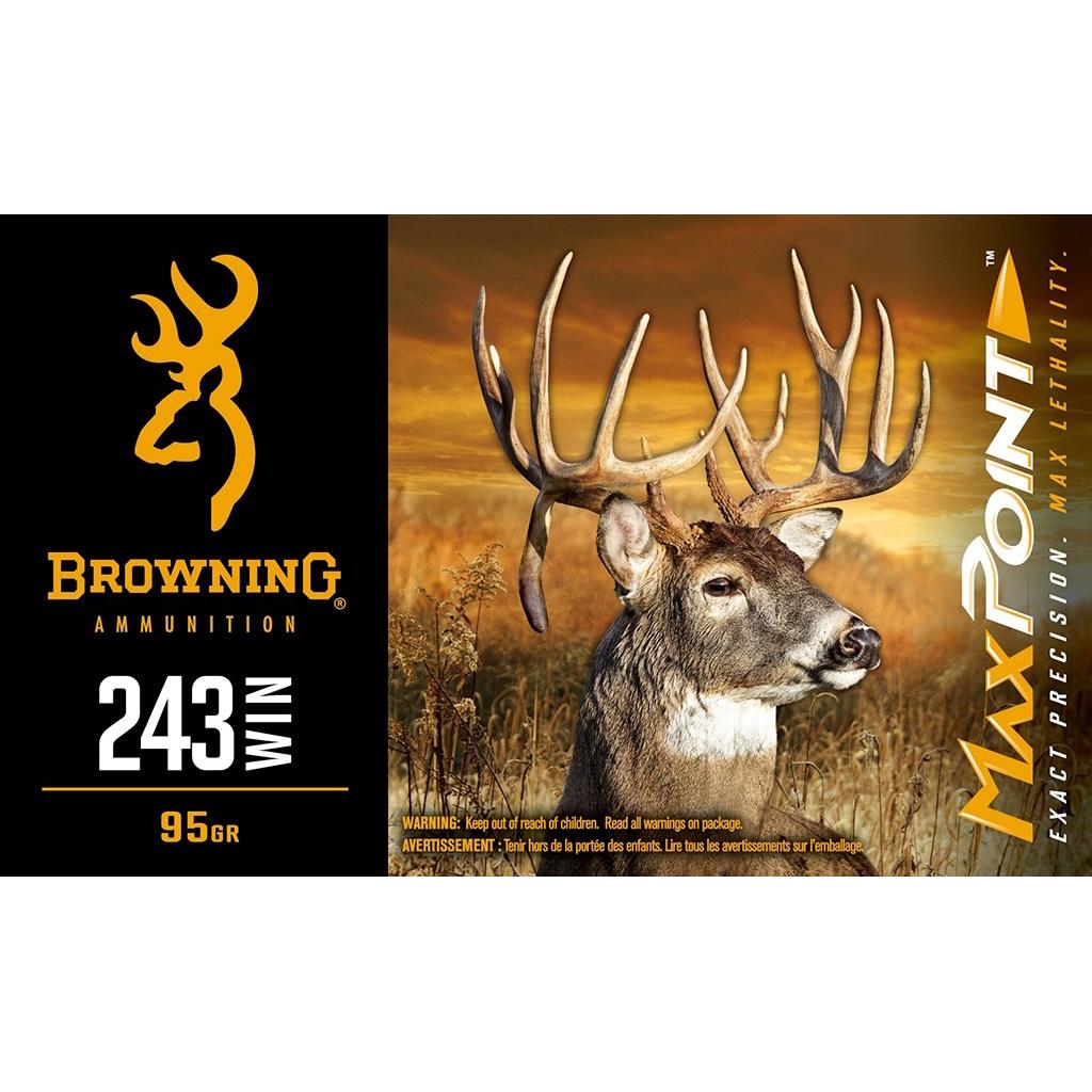 Browning Maxpoint 243 Winchester Polymer Tipped Rifle Ammo 95 Grains - View 2