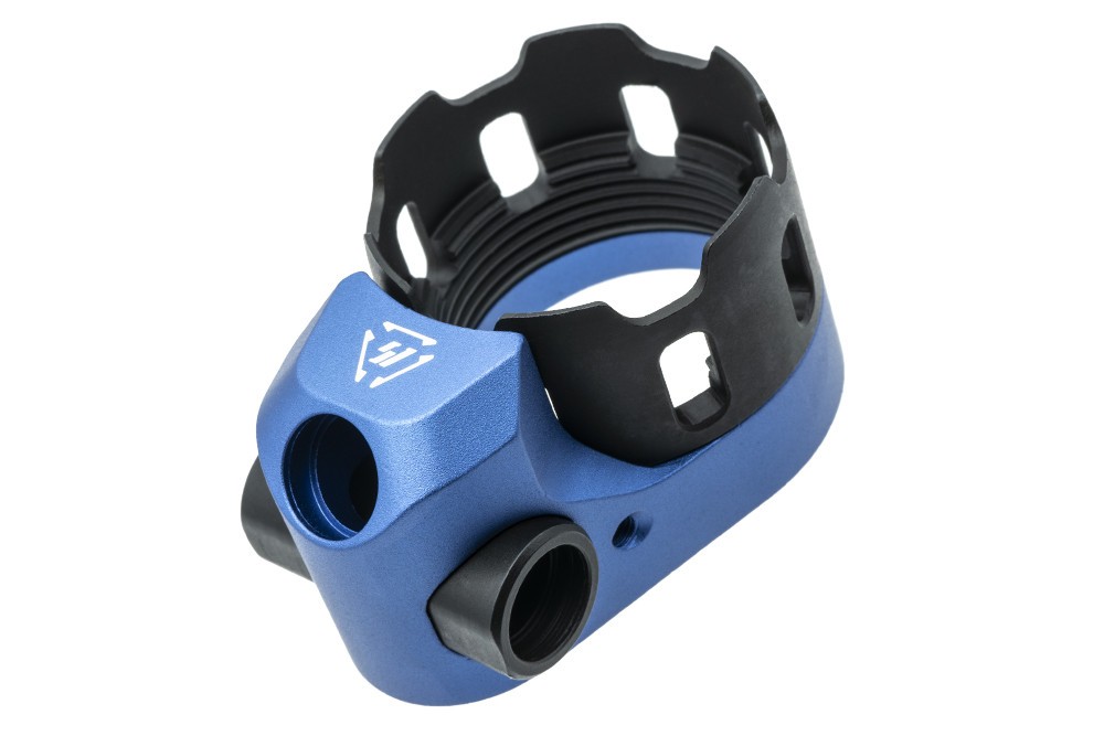 Strike ARTRIBUSBLU Tribus Blue Anodized Castle Nut & End Plate Set - View 2