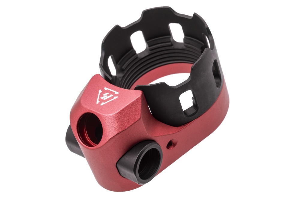 Strike ARTRIBUSRED Tribus Red Anodized Castle Nut & End Plate Set - View 2
