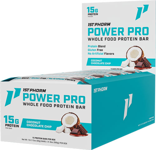 1ST PHORM WHOLE FOOD POWER PRO BAR COCONUT CHOCO CHIP 15 - View 2
