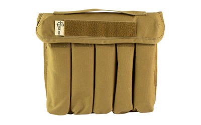 Cole-TAC CD102 Can Caddy, 500D Nylon, Coyote Brown, 5 Slots, 9.25"x10.5"x2.5" - View 2
