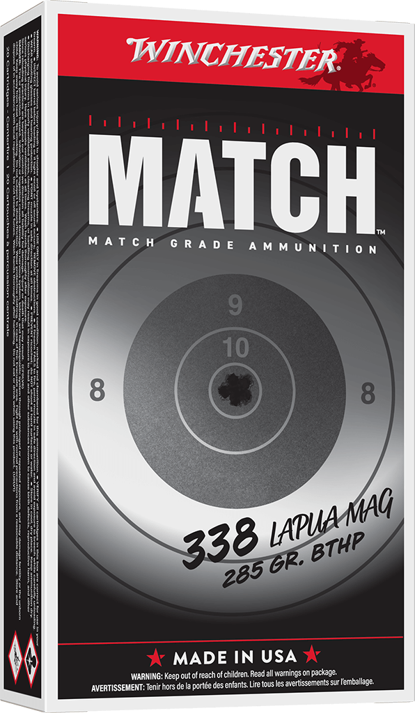 Winchester Ammo S338LM2 Match 338LapuaMag 285gr Boat Tail Hollow Point 20 Per Box/10 Case - View 2