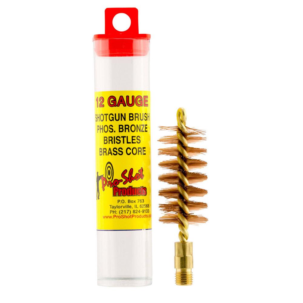 Pro-Shot Phosphorus Bronze Bristles/Brass Core Shotgun Bore Brush (5/16-27 Thread) 12 ga - View 2