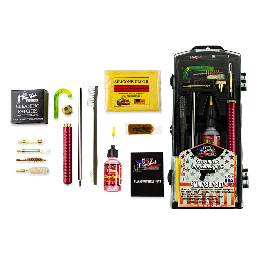 Pro-Shot Classic Pistol Cleaning Kit: P38/9KIT for .38/.357/9mm - View 2