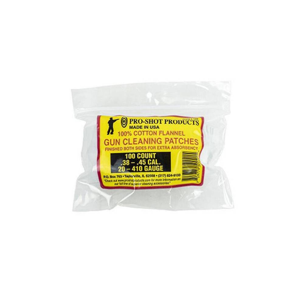 Pro-Shot 100% Cotton Flannel Patches .38-.45 Cal 100/ct - View 2