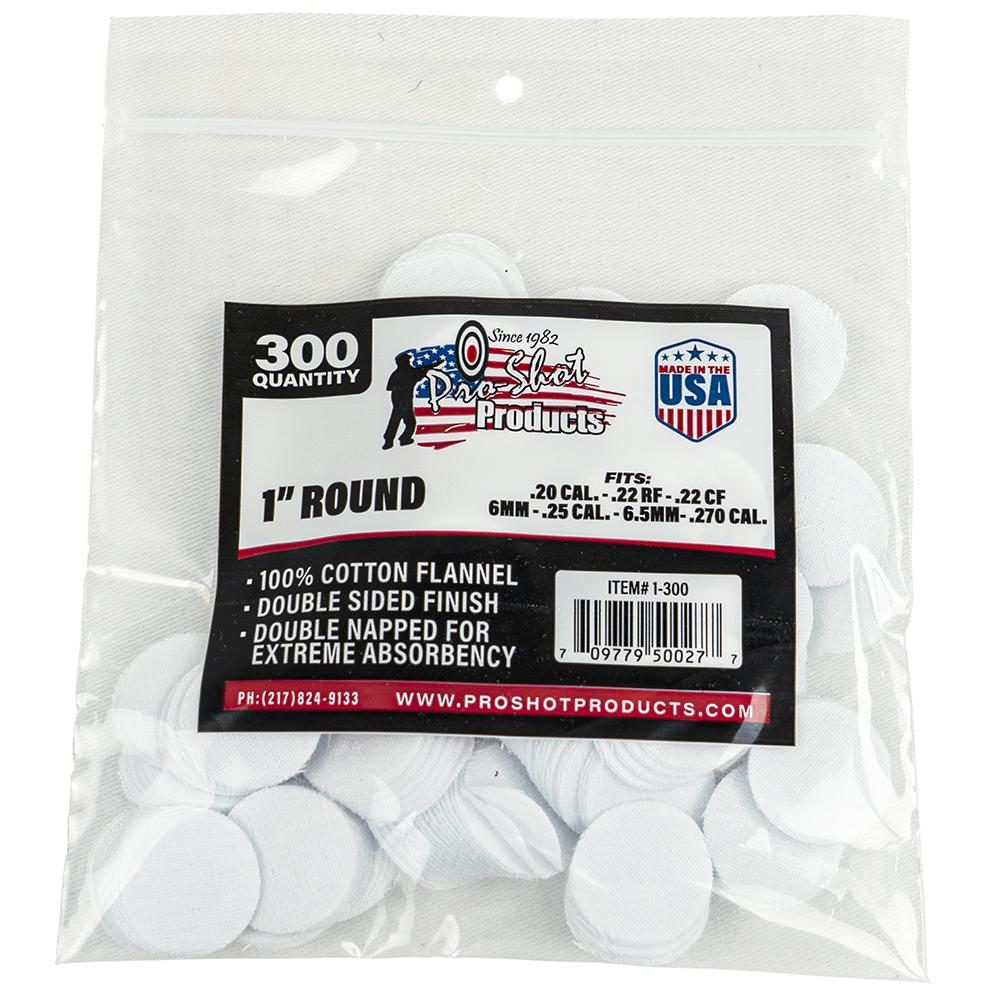 Pro-Shot 1 Round 100% Cotton Patches 300/ct - View 2