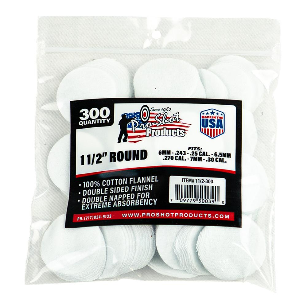 Pro-Shot 1 1/2 Round 100% Cotton Patches 300/ct - View 2