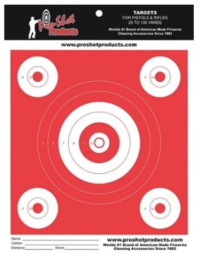 ProShot 6IN BULLSEYE / 2IN-4QTY. BULLSEYE DAY GLO ORANGE-HEAVY PAPER OG-12 - View 2
