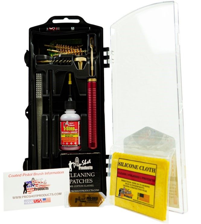 ProShot BLACK-PISTOL Universal Pistol Cleaning Kit .22-.45 Caliber Rod - View 2