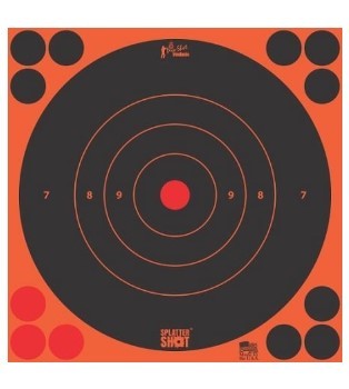 Pro-Shot Splatter Shot 8" Orange Bullseye Targets, Peel & Stick, 30-Pack - View 2