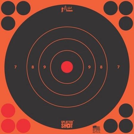 Pro-Shot Splatter Shot 8 Orange Bullseye Target 6/ct - View 2