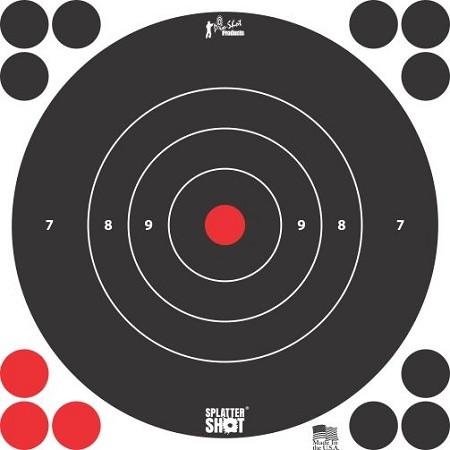 Pro-Shot Splatter Shot 8 White Bullseye Target 6/ct - View 2