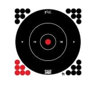 Pro-Shot Splatter Shot Bullseye Targets 12" White Peel & Stick - 12 Pack - View 2