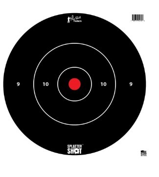 Pro-Shot 12 Inch Bullseye Target Heavy Tag Paper 12 Pack Reactive Splatter - View 2
