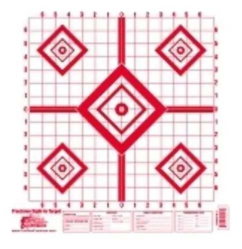 Pro-Shot SI-1-10PK 16 In Red Diamond Sight-In Targets 10-Pack - View 2