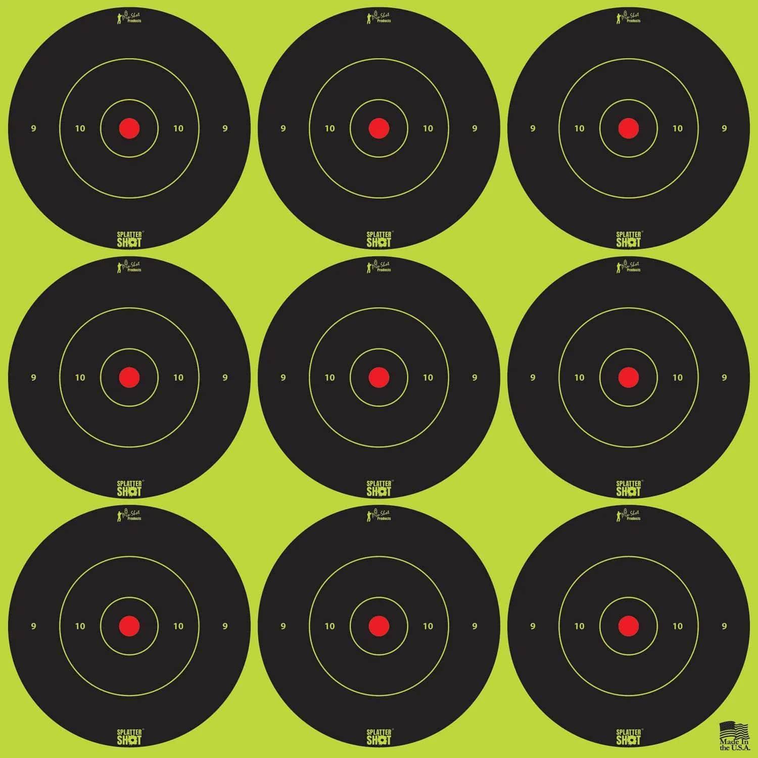Pro-Shot 2 SplatterShot Green Bullseye Targets Peel and Stick 108/ct - View 2