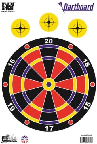 ProShot SPLATTER SHOT GAME SERIES 12IN X 18IN DARTBOARD HEAVY TAG PAPER TARGET - 8 PACK GS-DART-8PK - View 2