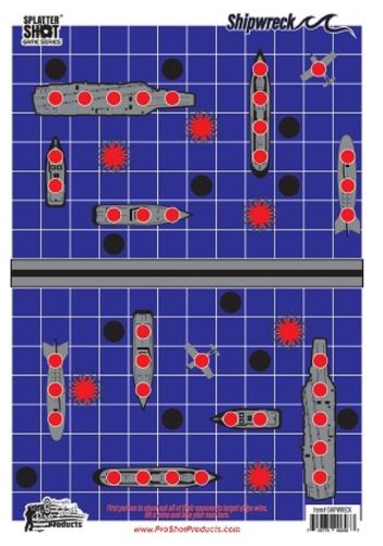 ProShot SPLATTER SHOT GAME SERIES 12IN X 18IN SHIPWRECK HEAVY TAG PAPER TARGET - 8 PACK GS-SHIP-8PK - View 2