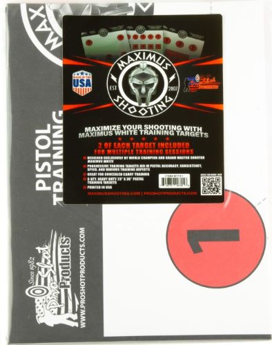 ProShot MAXIMUS WHITE PISTOL TRAINING TARGET SET MTTS-1 - View 2