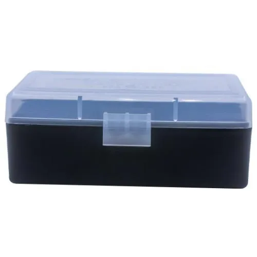 Berry's 61687 Ammo Box 38 Special/357 Mag Clear/Black Polypropylene 50rd - View 2