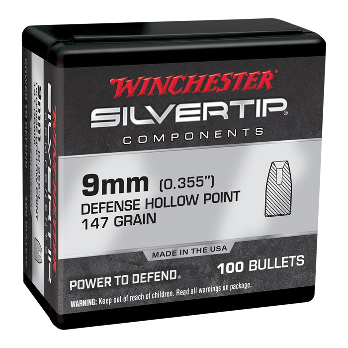 Winchester WB9ST147X 9mm .355 147gr Centerfire Handgun Reloading Bullets - View 2