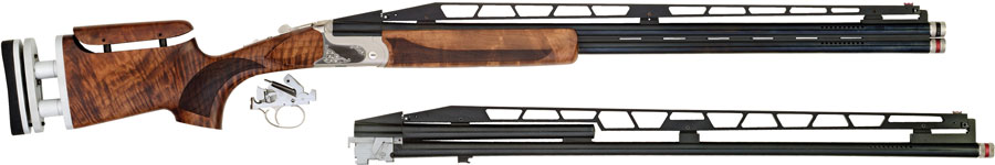 TriStar 35420 TT-15 Deluxe Trap Shotgun, 12 Gauge, 32" & 34" Adjustable Rib Barrels, Silver Receiver, Walnut Stock, Right Hand, 5 Extended MobilChoke - View 2