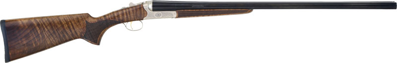 TriStar Bristol Silver SxS 12 Gauge 28 in Nickel Engraved Walnut 2 Rds - View 2