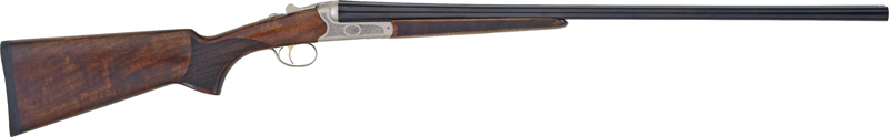 TriStar 38116 Bristol SxS 16 Gauge Shotgun: 28" Barrel, 3" Chamber, Nickel Finish, 24K Gold Inlay, Turkish Walnut Stock, 5 Beretta Choke Tubes - View 2